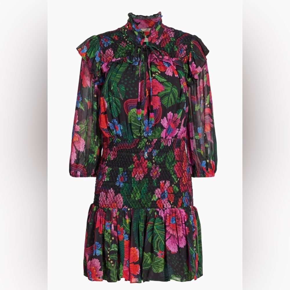 Farm Rio Blooming Garden Floral Minidress
